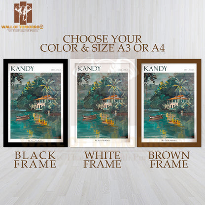 Kandy Travel Sri Lanka High Quality Glass Frame Wall Décor