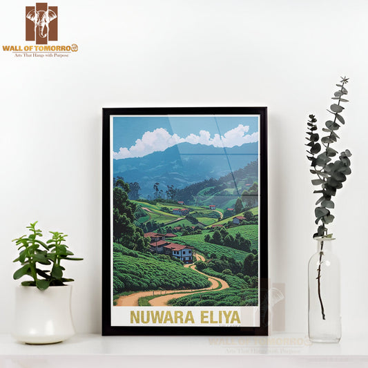 Nuwara Eliya Sri Lanka Travel High Quality Glass Frame Wall Décor