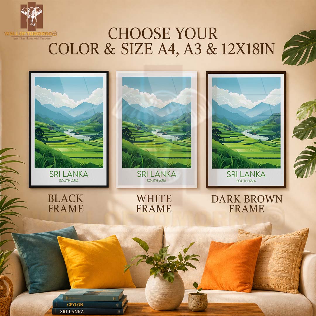 Sri Lanka Travel South Asia High Quality Glass Frame Wall Décor