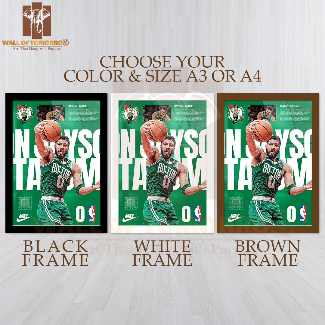 Famous Basketball Team Player Sports High Quality Glass Frame Wall Décor