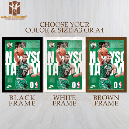Famous Basketball Team Player Sports High Quality Glass Frame Wall Décor