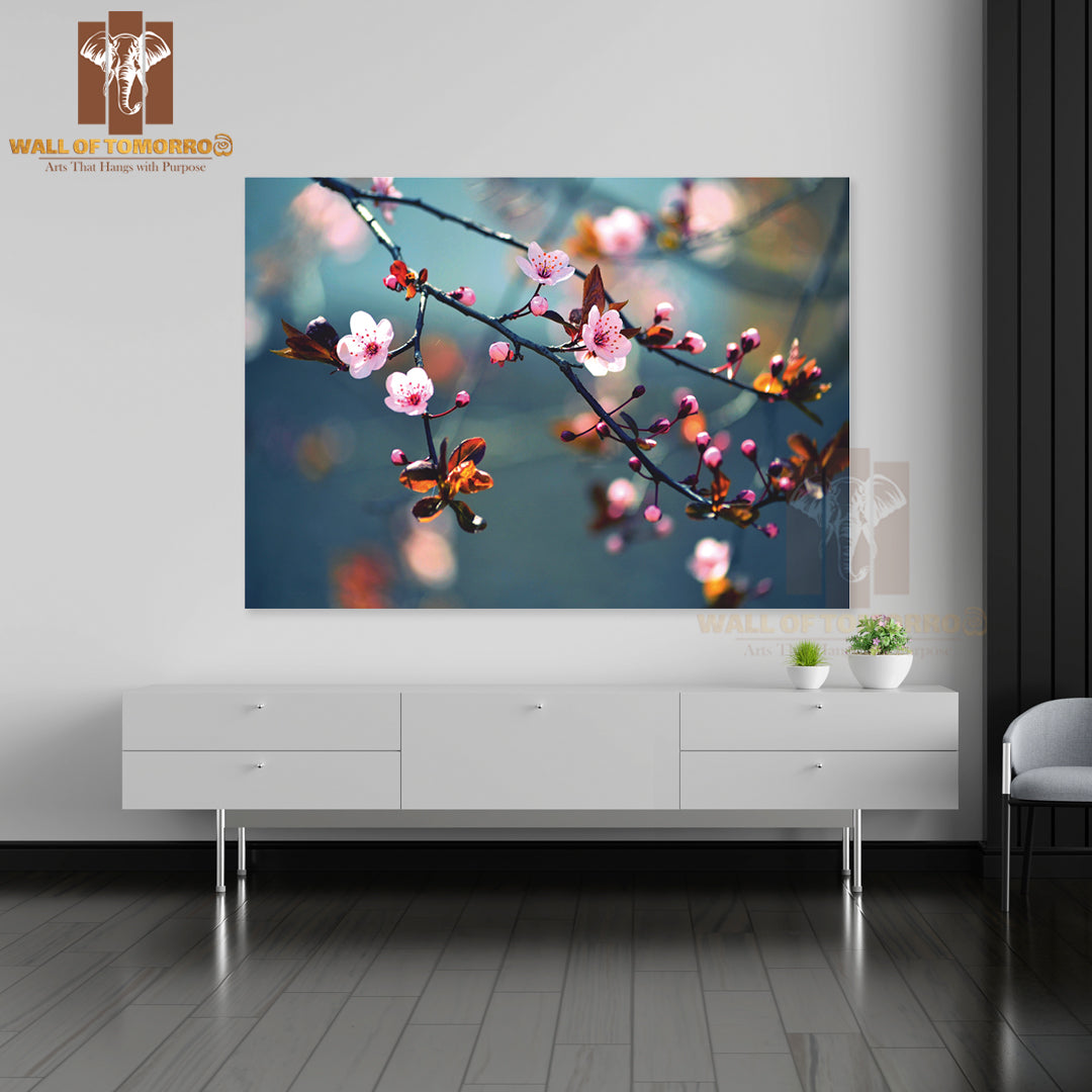 Beautiful Flowering Japanese Cherry Sakura High Quality Unframed Poster Print & Waterproof Poster Print Wall Décor