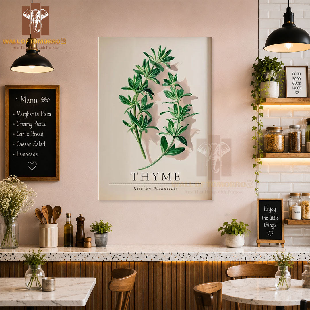 Thyme Kitchen Botanicals Kitchen & Restaurant High Quality Unframed Poster Print & Waterproof Poster Print Wall Décor in Sri Lanka