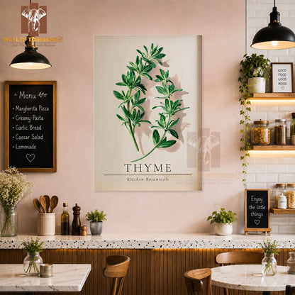 Thyme Kitchen Botanicals Kitchen & Restaurant High Quality Unframed Poster Print & Waterproof Poster Print Wall Décor in Sri Lanka