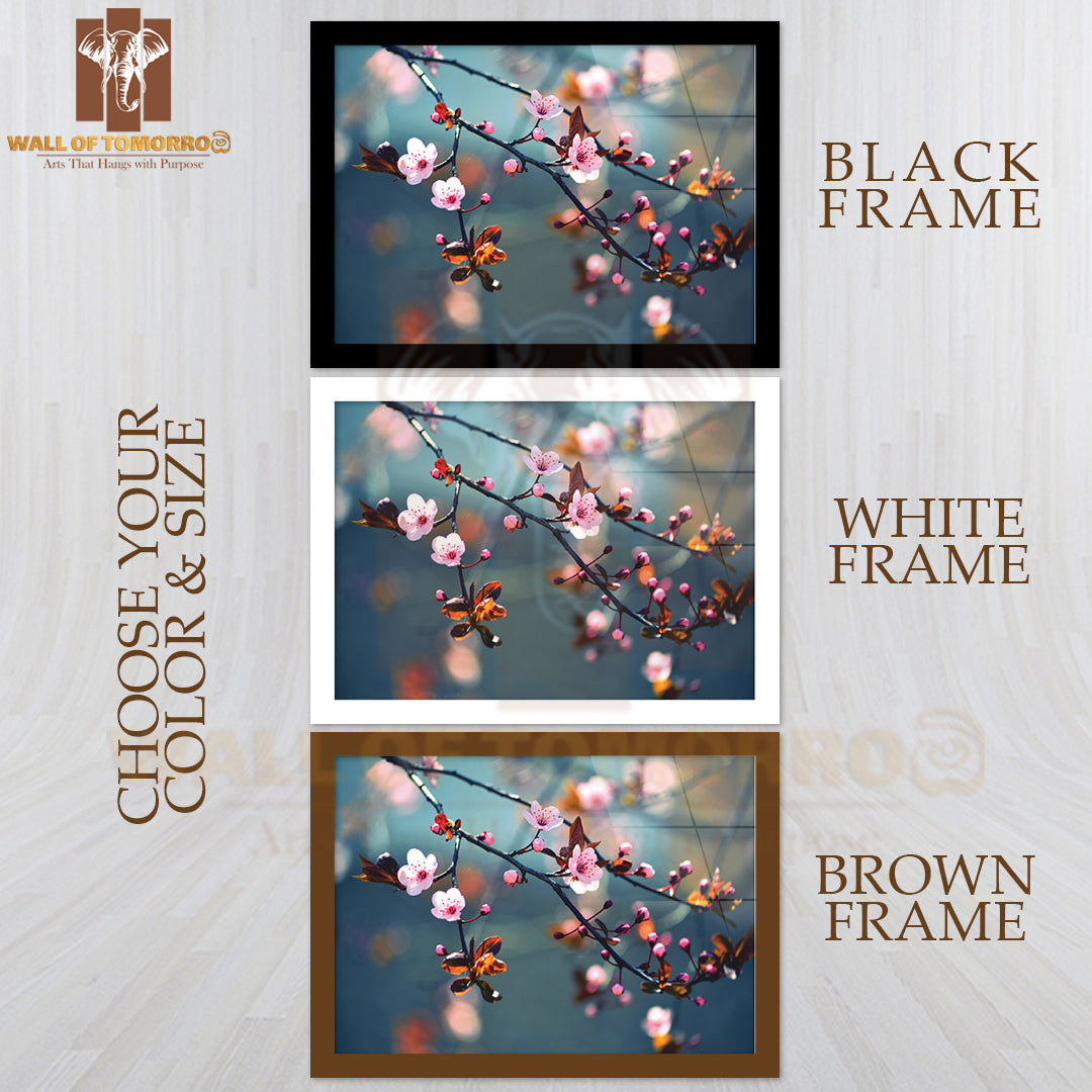 Beautiful Flowering Japanese Cherry Sakura High Quality Unframed Poster Print & Waterproof Poster Print Wall Décor