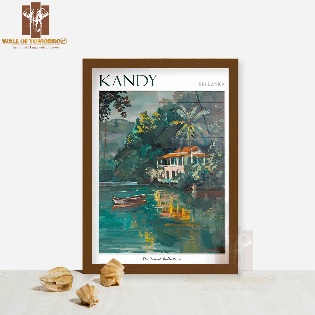 Kandy Travel Sri Lanka High Quality Glass Frame Wall Décor