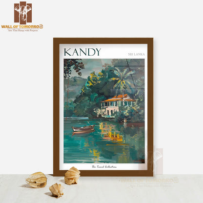 Kandy Travel Sri Lanka High Quality Glass Frame Wall Décor