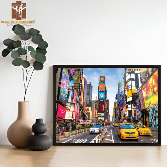 Neon Art and Commerce and Is an Iconic Street Of New York City and America High Quality Unframed Poster Print & Waterproof Poster Print Wall Décor