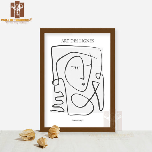 Art De Lignes Line Art High Quality Glass Frame Wall Décor