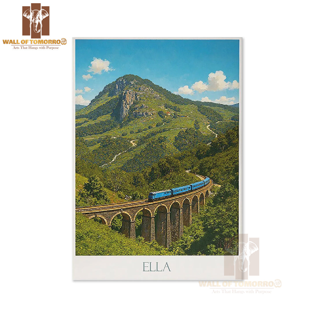 Ella Sri Lanka Travel, Nine Arch Bridge Train High Quality Unframed Poster Print & Waterproof Poster Print Wall Décor