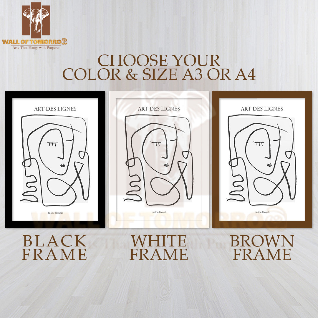 Art De Lignes Line Art High Quality Glass Frame Wall Décor