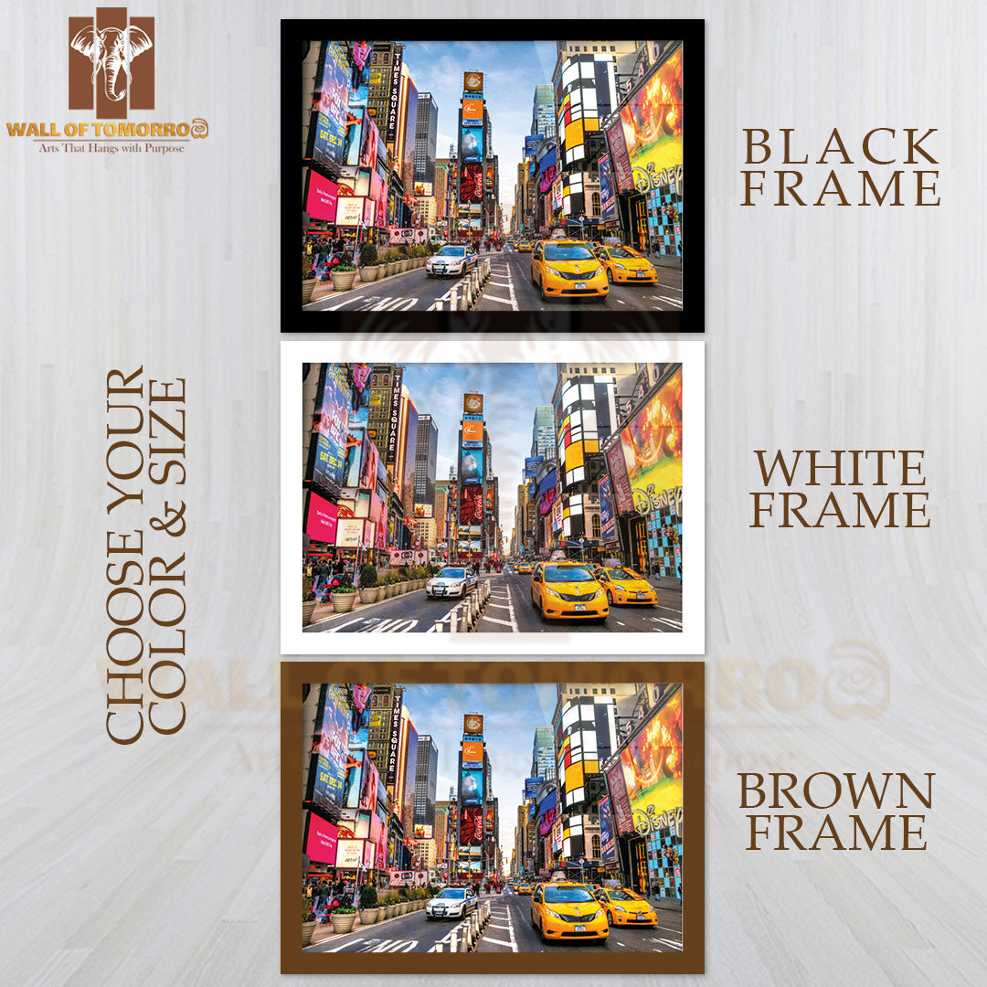 Neon Art and Commerce and Is an Iconic Street Of New York City and America High Quality Unframed Poster Print & Waterproof Poster Print Wall Décor