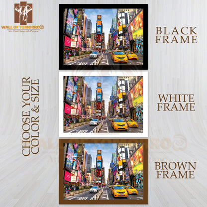 Neon Art and Commerce and Is an Iconic Street Of New York City and America High Quality Unframed Poster Print & Waterproof Poster Print Wall Décor