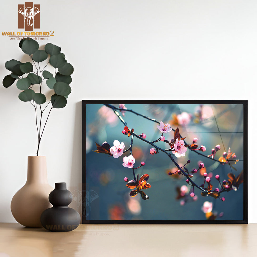 Beautiful Flowering Japanese Cherry Sakura High Quality Unframed Poster Print & Waterproof Poster Print Wall Décor