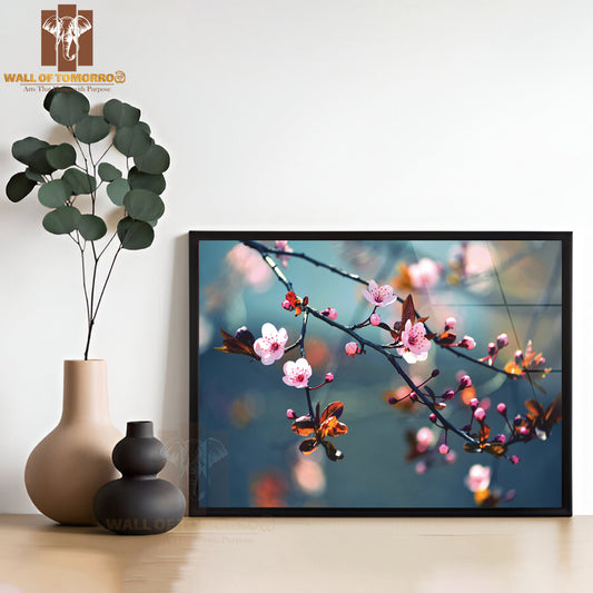 Beautiful Flowering Japanese Cherry Sakura High Quality Unframed Poster Print & Waterproof Poster Print Wall Décor