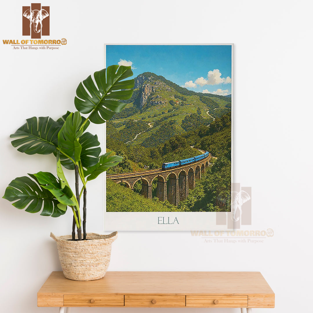 Ella Sri Lanka Travel, Nine Arch Bridge Train High Quality Unframed Poster Print & Waterproof Poster Print Wall Décor