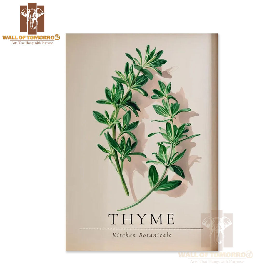 Thyme Kitchen Botanicals Kitchen & Restaurant High Quality Unframed Poster Print & Waterproof Poster Print Wall Décor in Sri Lanka