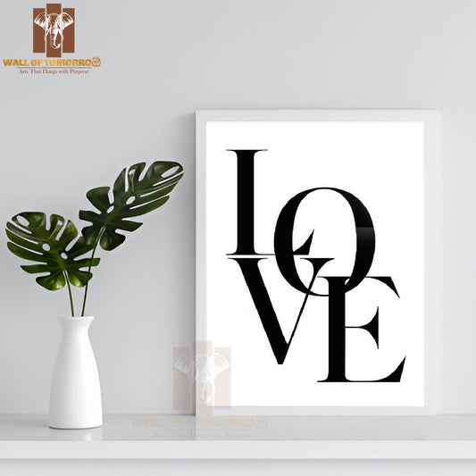Big Love Quote Art High Quality Glass Frame Wall Décor