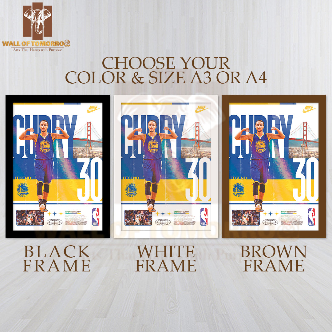 Famous Basketball Team Player Symbolizing His Legacy Sports High Quality Glass Frame Wall Décor