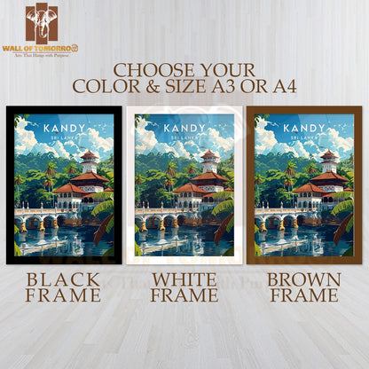 Kandy Travel - Sri Lanka High Quality Glass Frame Wall Décor