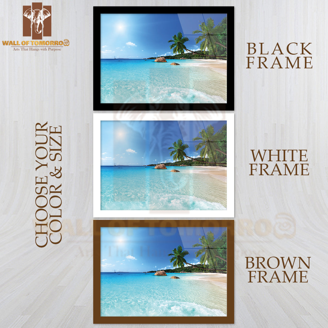 Anse Lazio Beach at Praslin Island, Seychelles High Quality Unframed Poster Print & Waterproof Poster Print Wall Décor
