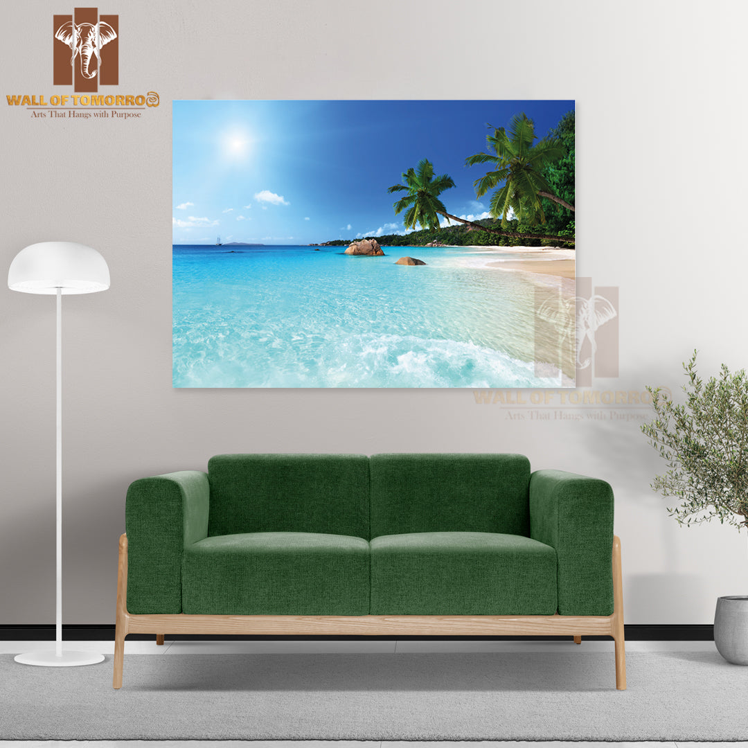 Anse Lazio Beach at Praslin Island, Seychelles High Quality Unframed Poster Print & Waterproof Poster Print Wall Décor