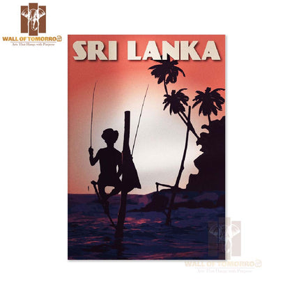 Sri Lanka Travel The Fisherman High Quality Unframed Poster Print & Laminated Poster Print Wall Décor