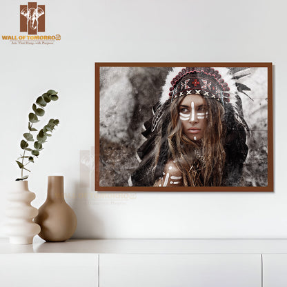 Young Indian Warrior High Quality Unframed Poster Print & Waterproof Poster Print Wall Décor