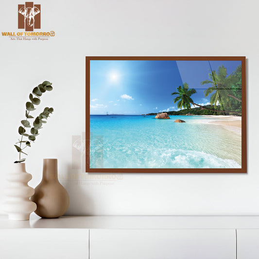 Anse Lazio Beach at Praslin Island, Seychelles High Quality Unframed Poster Print & Waterproof Poster Print Wall Décor