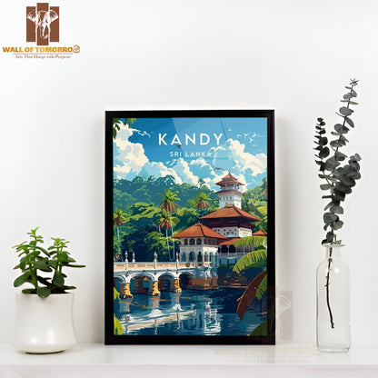 Kandy Travel - Sri Lanka High Quality Glass Frame Wall Décor