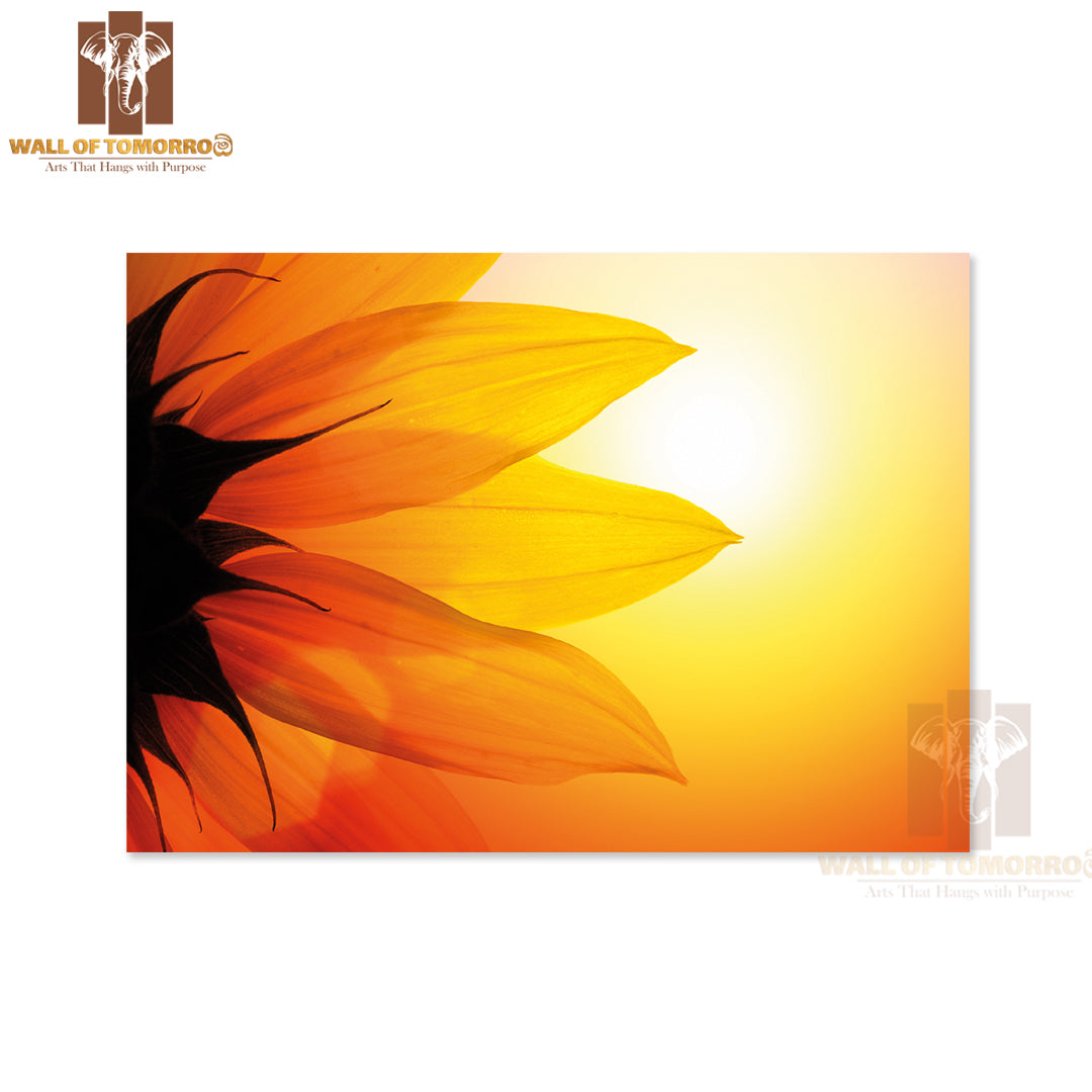 Close-Up Of Sunflower Over Sunset Sky High Quality Unframed Poster Print & Waterproof Poster Print Wall Décor