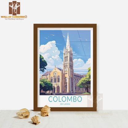 Colombo Sri Lanka Travel High Quality Glass Frame Wall Décor