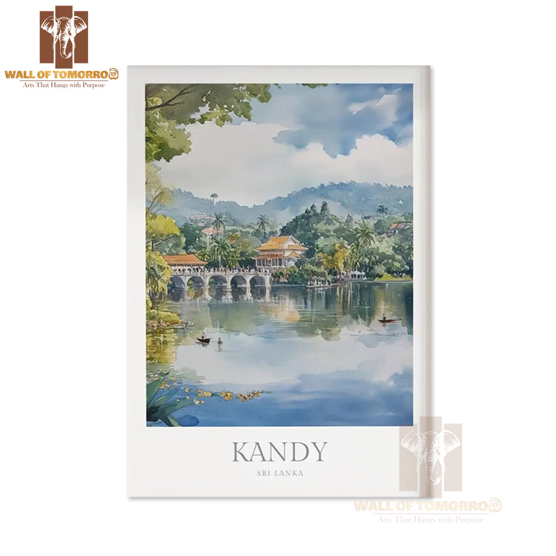 Kandy Sri Lanka Watercolor High Quality Unframed Poster Print & Waterproof Poster Print Wall Décor
