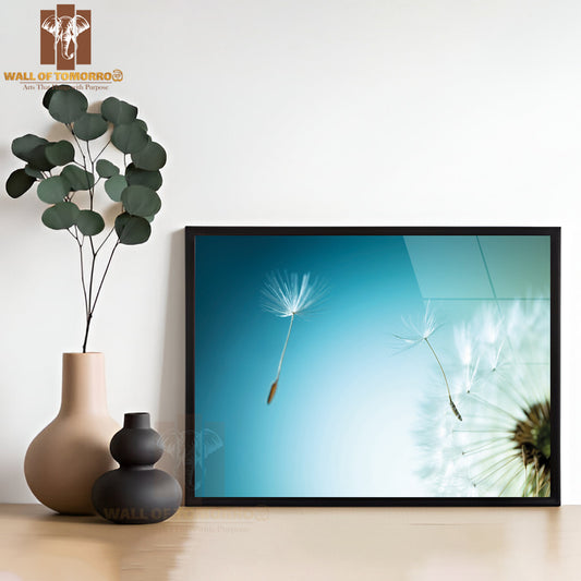 Closeup Of Dandelion on Natural Background High Quality Unframed Poster Print & Waterproof Poster Print Wall Décor