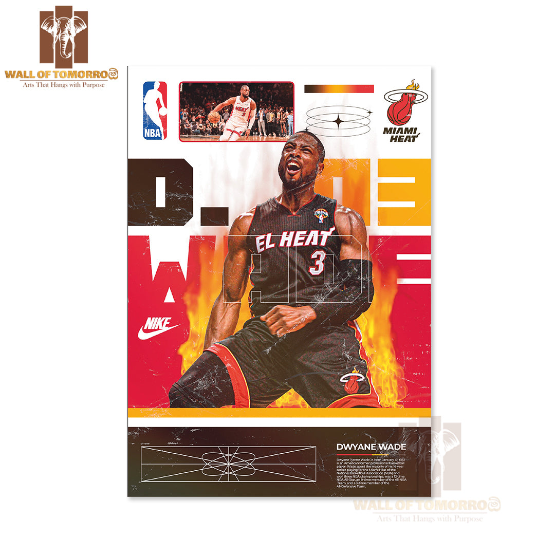 Miami Famous Basketball Team Player Sports High Quality Unframed Poster Print & Waterproof Poster Print Wall Décor