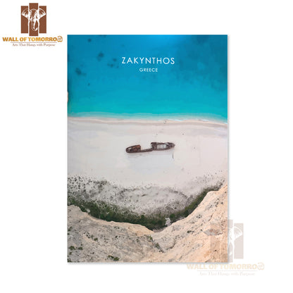 Boat Is Sitting on A Beach Near the Water High Quality Unframed Poster Print & Waterproof Poster Print Wall Décor