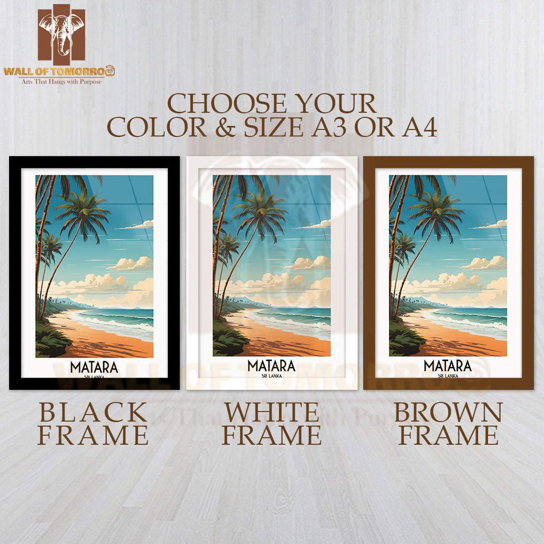Matara Travel Sri Lanka High Quality Glass Frame Wall Décor