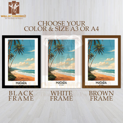 Matara Travel Sri Lanka High Quality Glass Frame Wall Décor