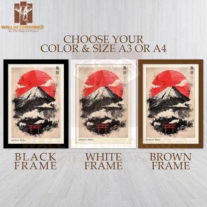 Myojin Torii Japandi Art High Quality Glass Frame Wall Décor