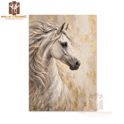 White Horse Painting Animals High Quality Unframed Poster Print & Laminated Poster Print Wall Décor in Sri Lanka