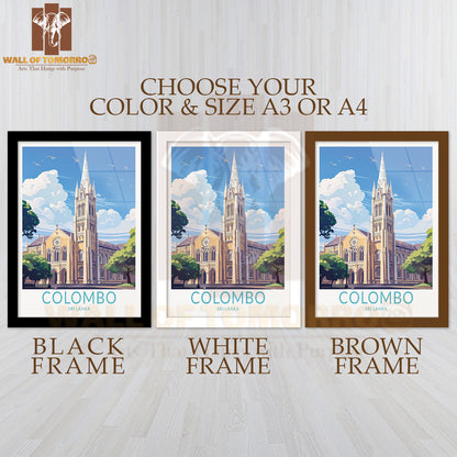 Colombo Sri Lanka Travel High Quality Glass Frame Wall Décor