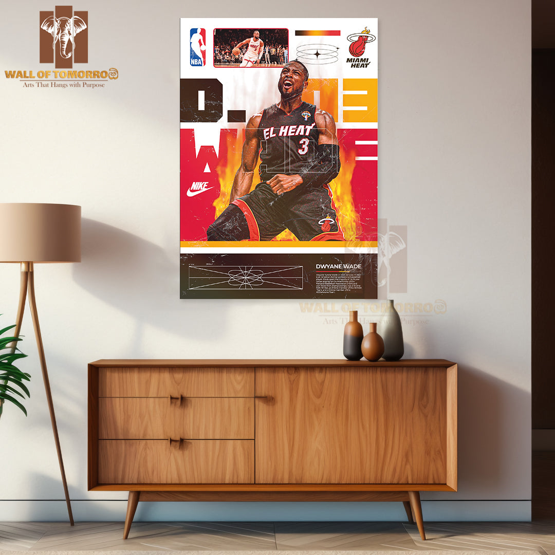 Miami Famous Basketball Team Player Sports High Quality Unframed Poster Print & Waterproof Poster Print Wall Décor