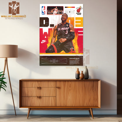 Miami Famous Basketball Team Player Sports High Quality Unframed Poster Print & Waterproof Poster Print Wall Décor