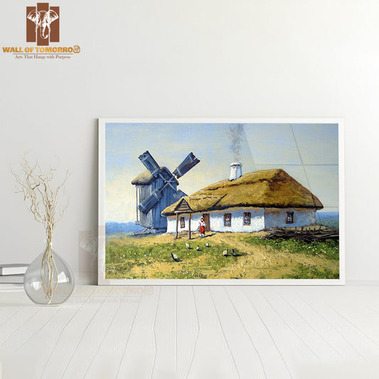 Ukrainian Old Village, Oil Paintings Rural Landscape High Quality Unframed Poster Print & Waterproof Poster Print Wall Décor