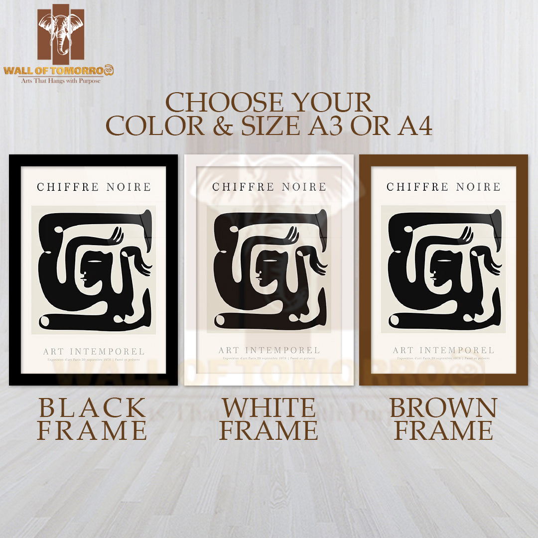 Chiffre Noire Art High Quality Glass Frame Wall Décor