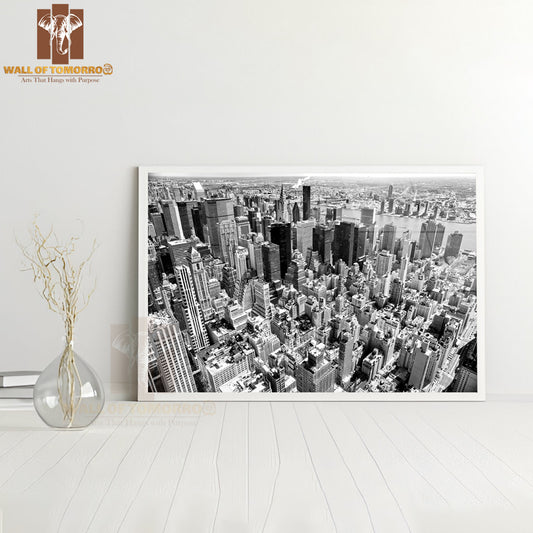 Aerial View Of Manhattan, New York City, USA High Quality Unframed Poster Print & Waterproof Poster Print Wall Décor