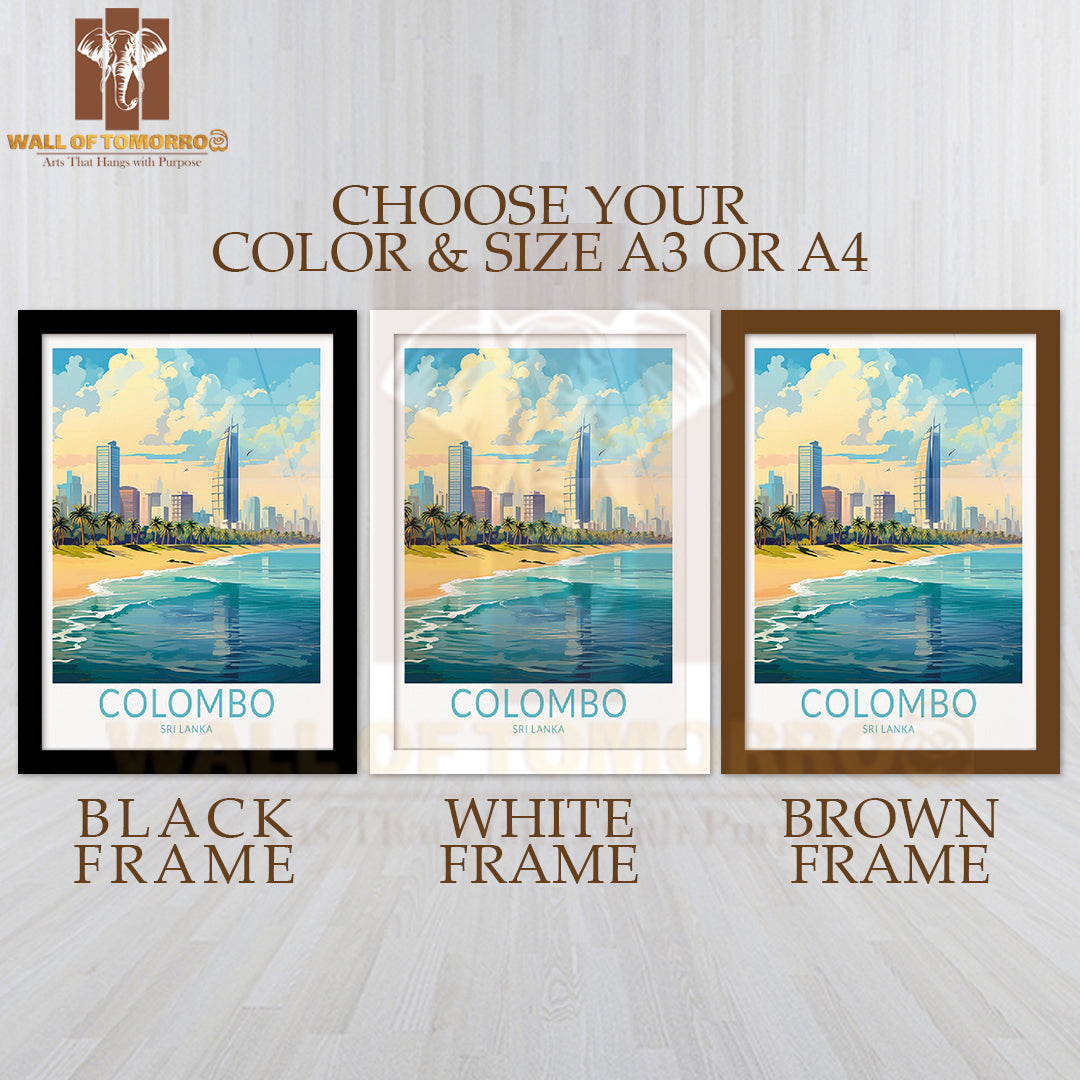 Colombo Sri Lanka Travel High Quality Glass Frame Wall Décor