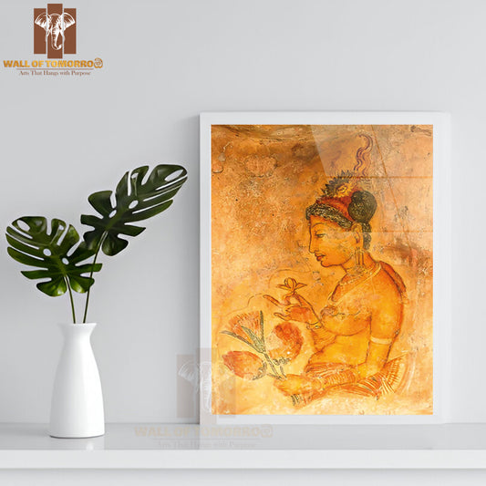 Lions Rock Ceylon Sri Lanka Travel High Quality Glass Frame Wall Décor