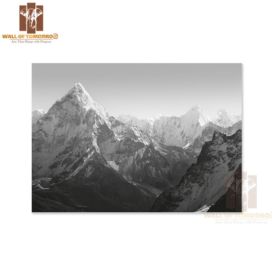 Spectacular Mountain Scenery on The Mount Everest Base Camp High Quality Unframed Poster Print & Waterproof Poster Print Wall Décor