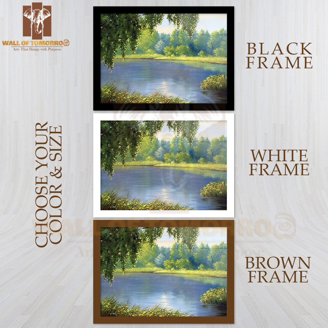 River, Oil Paintings Rural Landscape High Quality Unframed Poster Print & Waterproof Poster Print Wall Décor